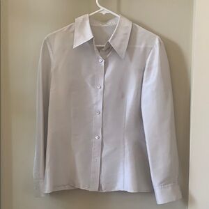 Classic off white- grey- silver Button-Up Shirt, like new, Tahari